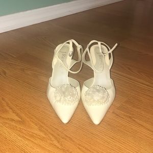 White wedding shoes